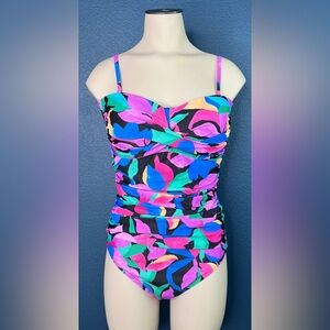 Relleciga Swimsuit One Piece Muticolored Vibrant Full Coverage